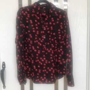 J.crew cherry blouse